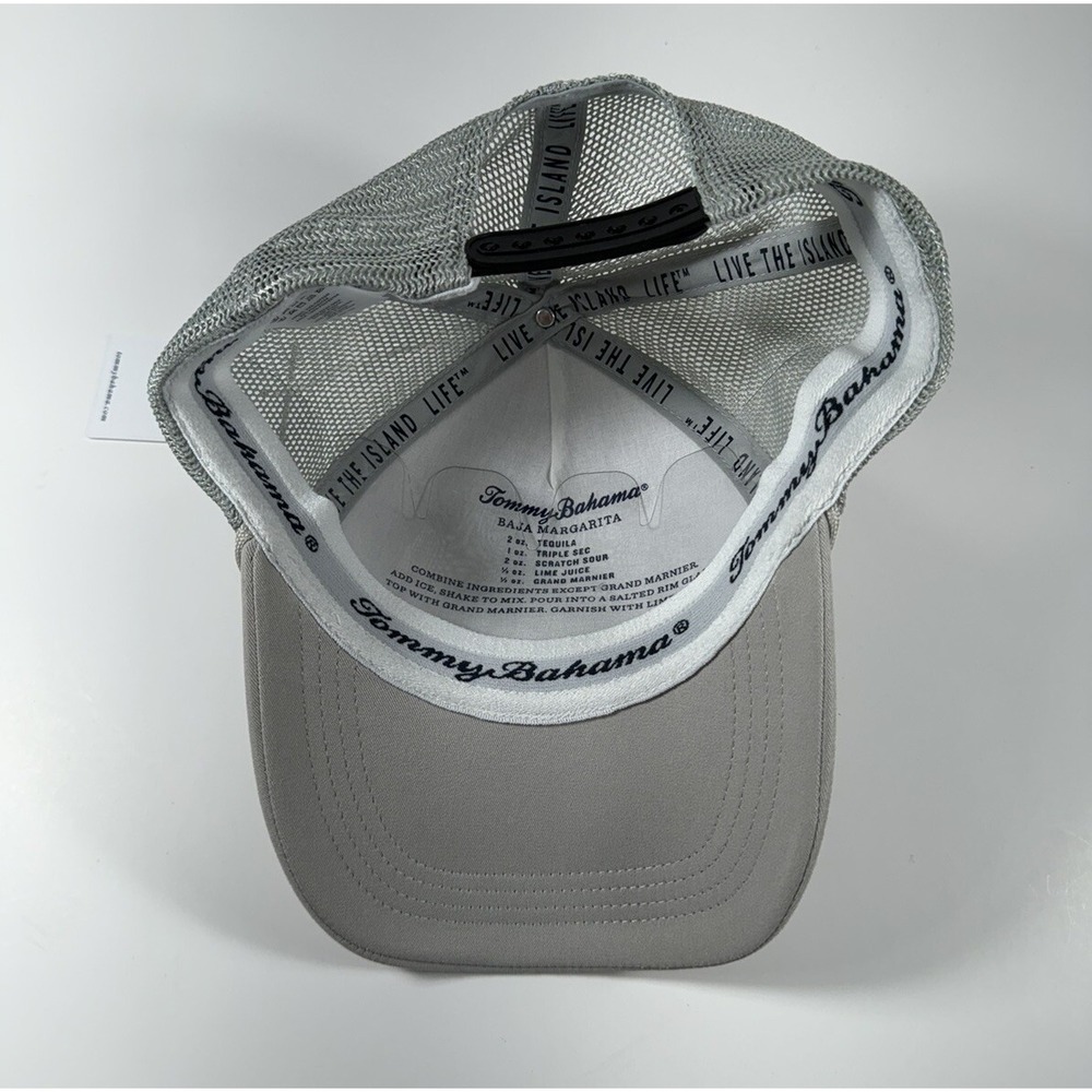 TOMMY BAHAMA "Tip Your Cap" Marlin Logo Rope Trucker Hat Gray Men's *NEW* - Picture 7 of 7
